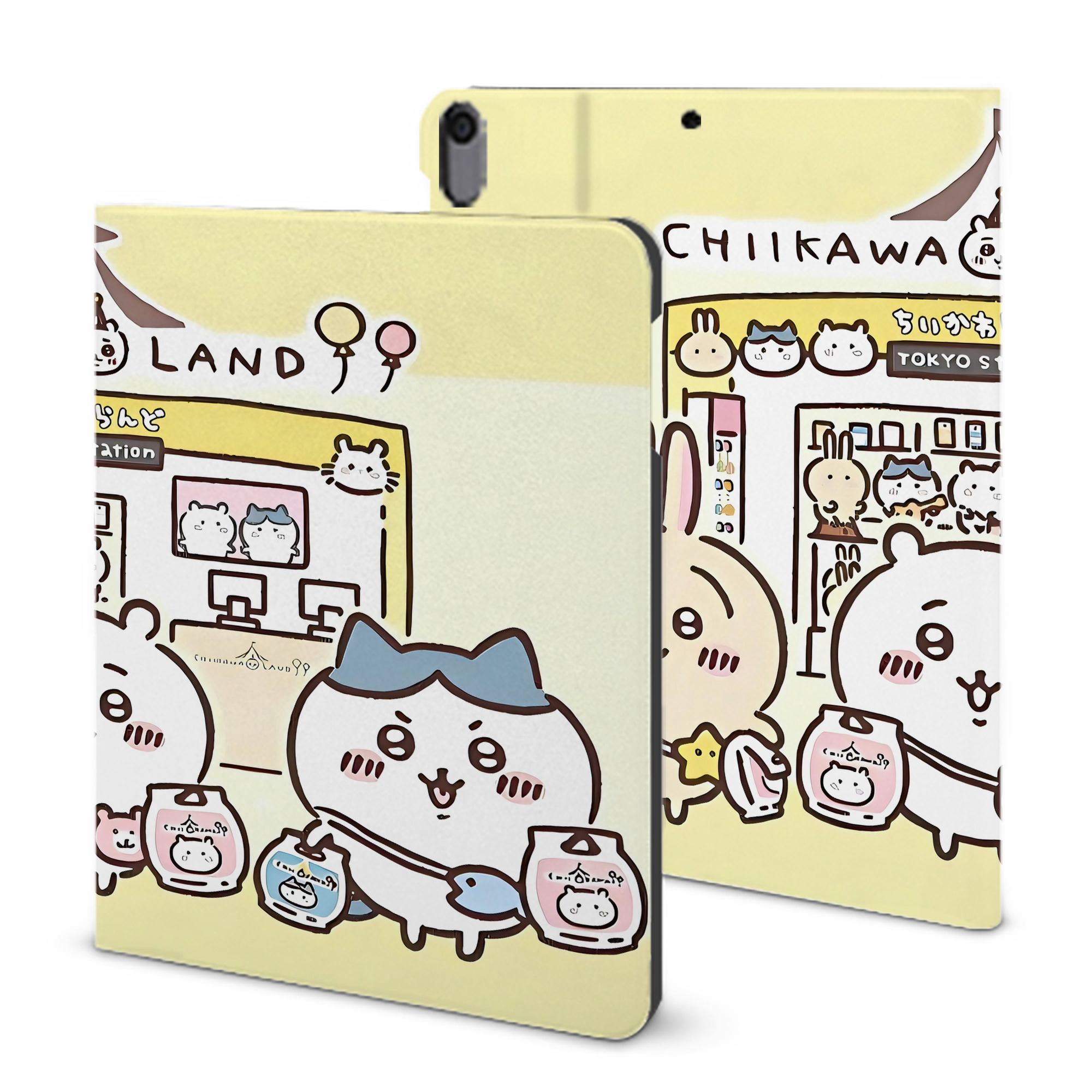 （画像用） ちいかわ Chii-kawa IPad ケース ブック型 PUレザー TPU 耐衝撃 軽量 薄型 ペン収納なし 全面保護 IPad 各モデル対応